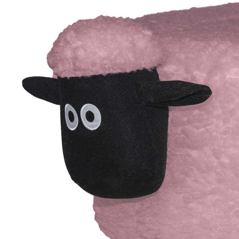 Sgabello Pouf Poggiapiedi per Bambini 63x36x42 cm Pecora Rosa Divina Home
