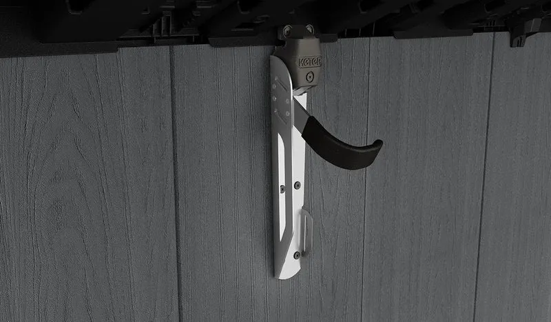 Porta Bicicletta Keter Gancio Universale Capacità 35 kg in Acciaio Grigio e Nero