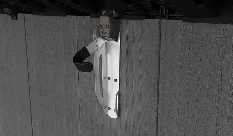 Porta Bicicletta Keter Gancio Universale Capacità 35 kg in Acciaio Grigio e Nero