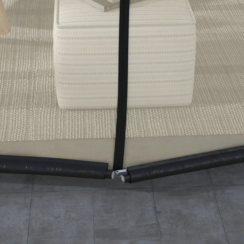 Zanzariera per Ombrellone 3x2,3 m Regolabile a Rete Fitta con Apertura a Cerniera Beige