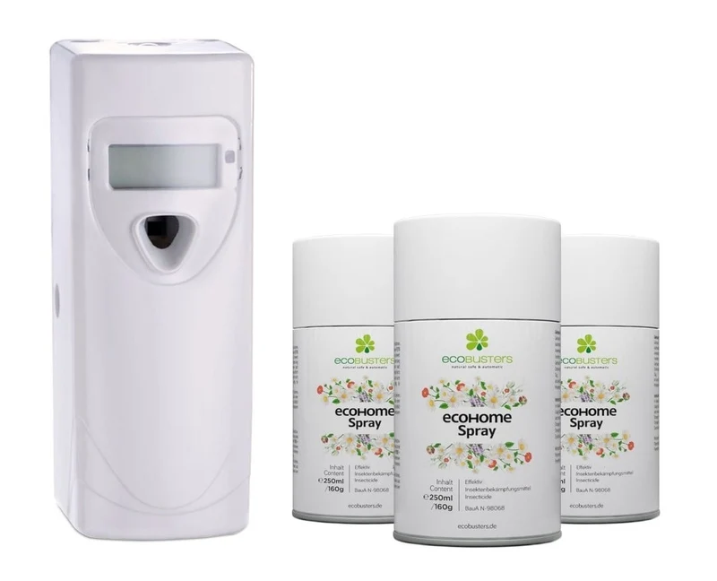 Profi-Set: Sprühautomat + 3x 250ml EcoHome Spray + Batterien