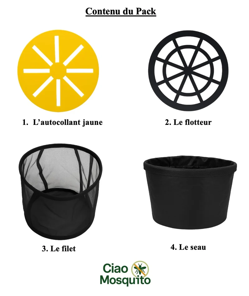 Piège moustique tigre écologique & larves Pack complet Ciao Mosquito®