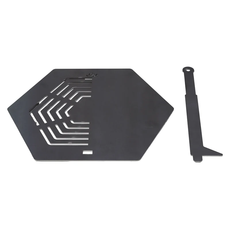 Front-Open Hexagonal Stainless Steel Fire Pit