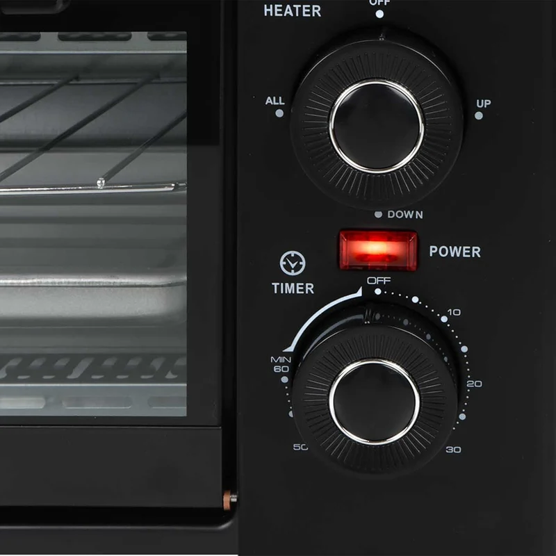 Mini Forno da Campeggio Spina 24V Fornetto Roulotte Camion 9L 300W in Acciaio