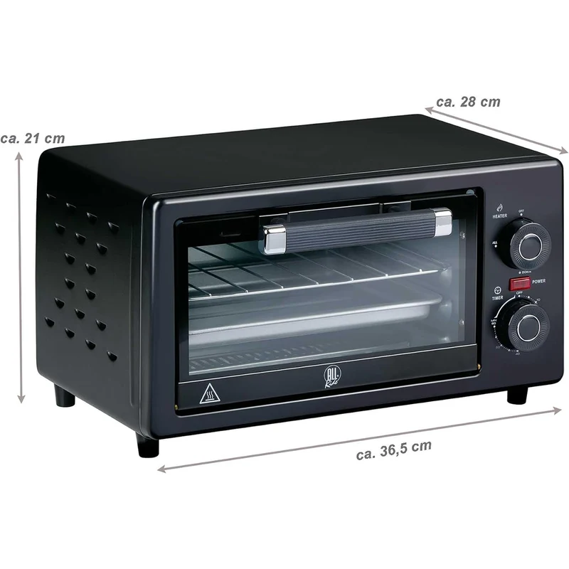 Mini Forno da Campeggio Spina 24V Fornetto Roulotte Camion 9L 300W in Acciaio