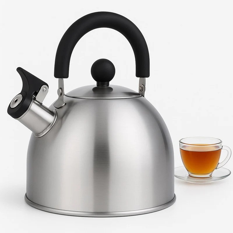 Bollitore con Fischio 2.5L Acciaio Inox Acqua e Thè per Tutti i Piani Cottura