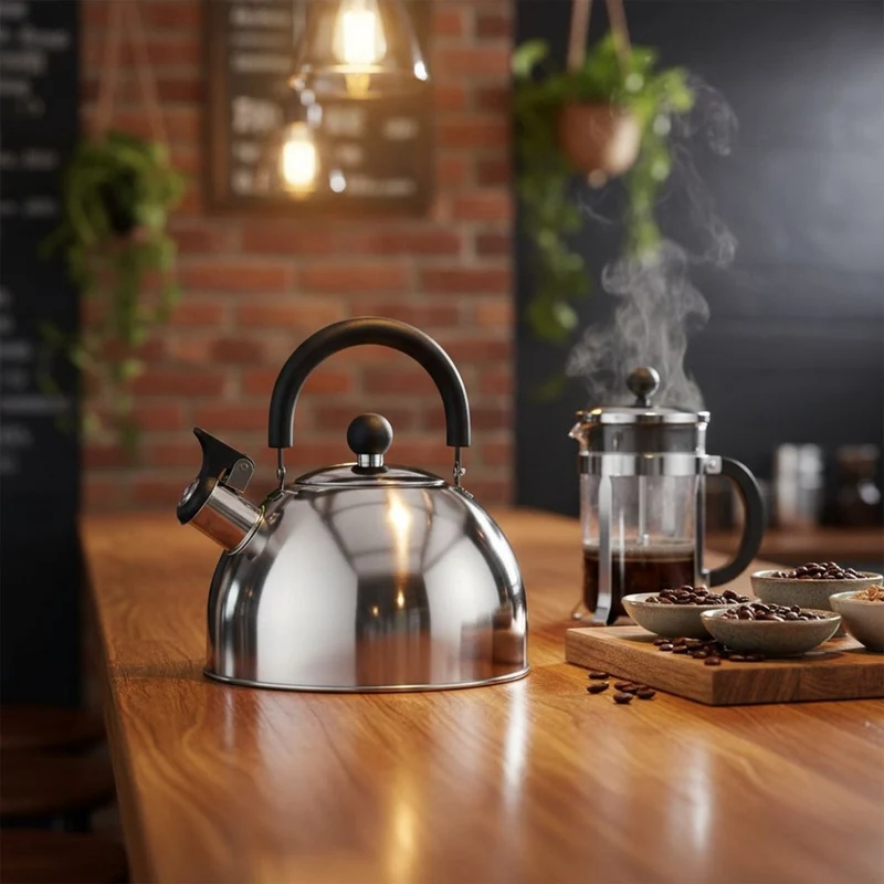 Bollitore con Fischio 2.5L Acciaio Inox Acqua e Thè per Tutti i Piani Cottura