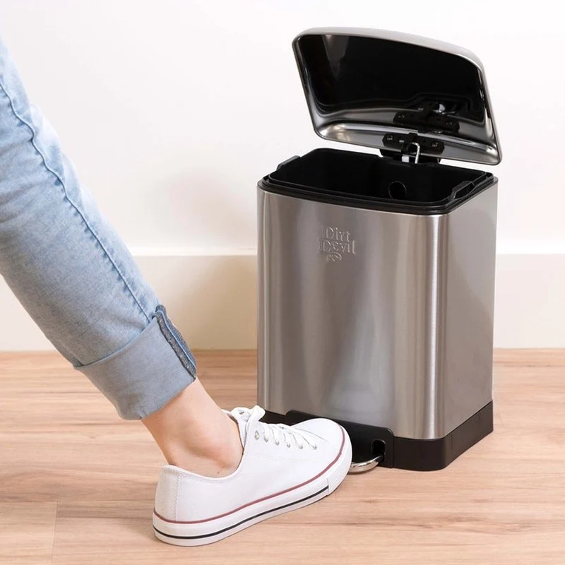 Pattumiera a Pedale 6L con Chiusura Morbida Cestino Spazzatura per Bagno Cucina