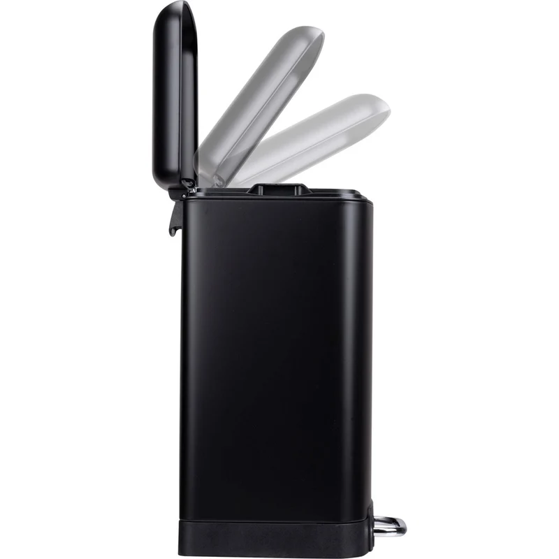 Pattumiera a Pedale 6L Nero Chiusura Morbida Cestino Spazzatura per Bagno Cucina