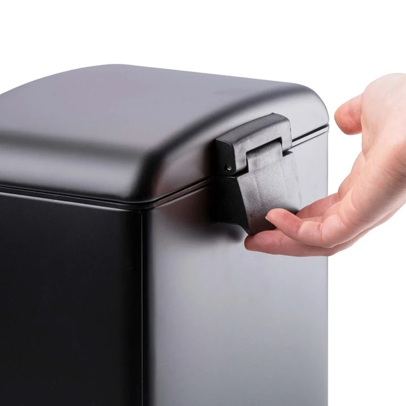Pattumiera a Pedale 6L Nero Chiusura Morbida Cestino Spazzatura per Bagno Cucina