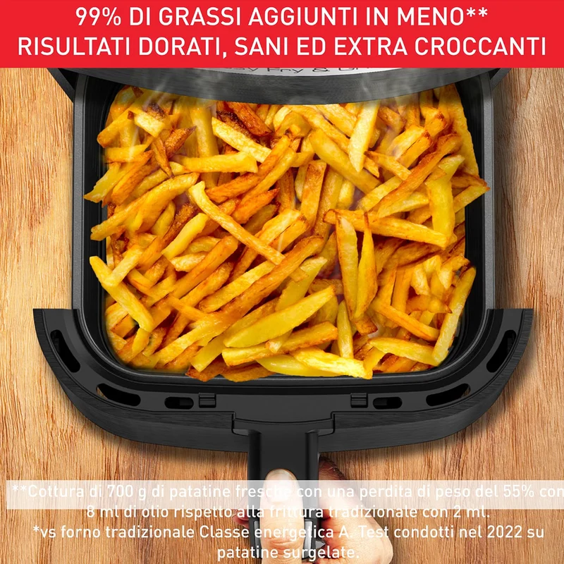 Friggitrice ad Aria 4,6L Easy Fry & Grill con 8 Programmi Temperatura Regolabile