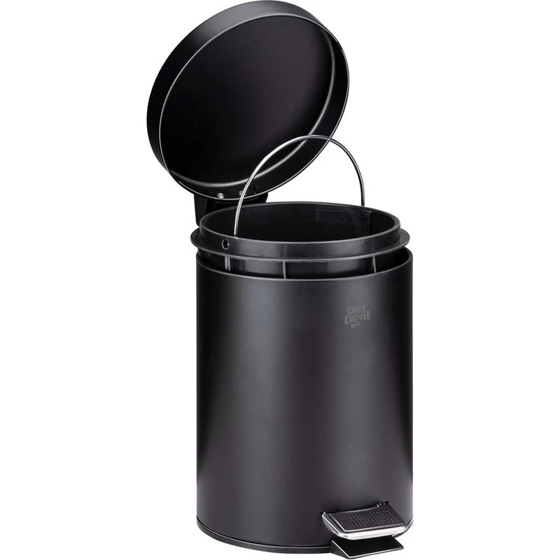 Cestino a Pedale Pattumiera da Bagno Cucina Chiusura Ammortizzata Spazzatura 3L