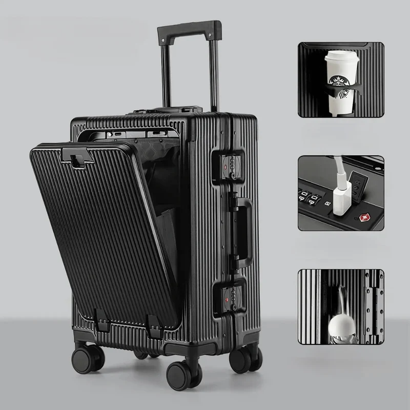 Handbagage Koffer 20 Inch – Laptopvak, TSA-Slot & USB-Aansluitingen