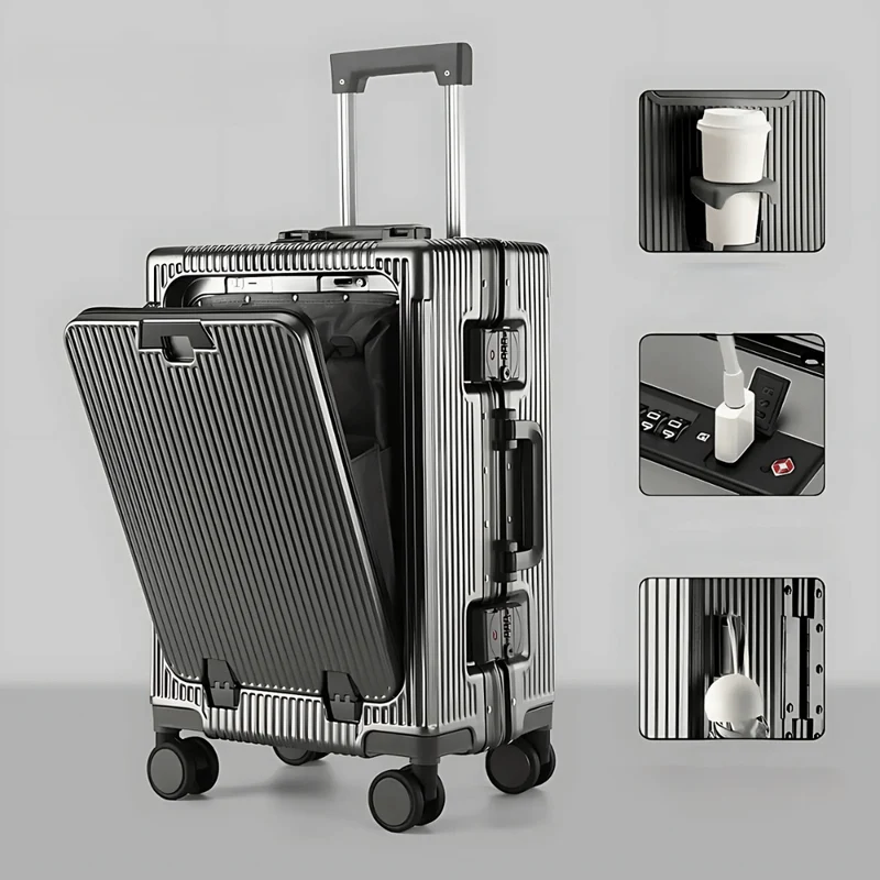 Handbagage Koffer 20 Inch – Laptopvak, TSA-Slot & USB-Aansluitingen