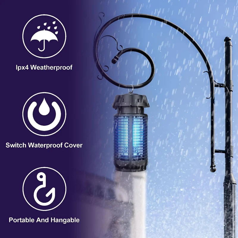 Elektrische Insectenverdelger – 20W UV-Lamp voor Binnen & Buiten tot 80 m²