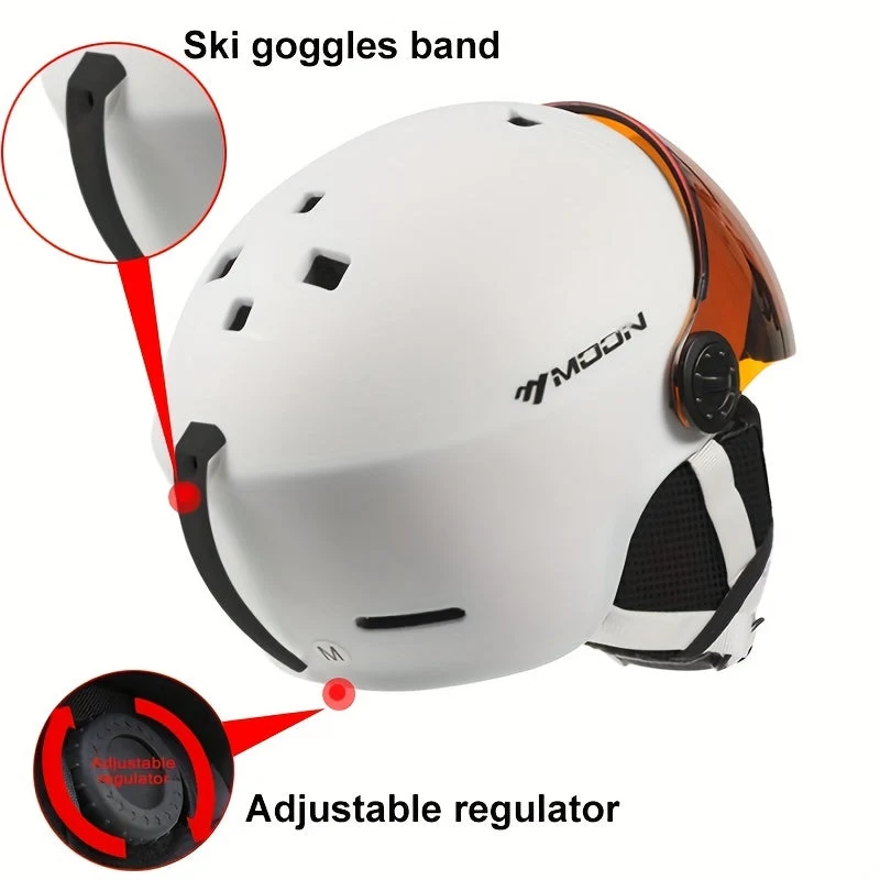 Skihelm – Verstelbaar met Afneembare Vizier & Ademend Design