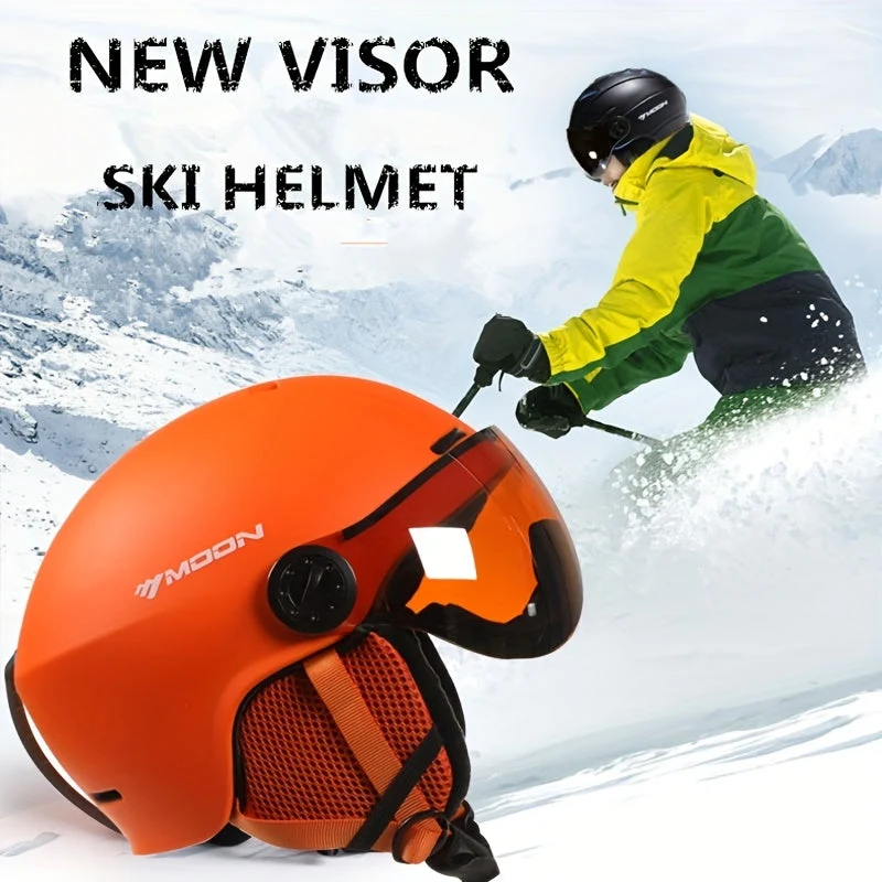 Skihelm – Verstelbaar met Afneembare Vizier & Ademend Design