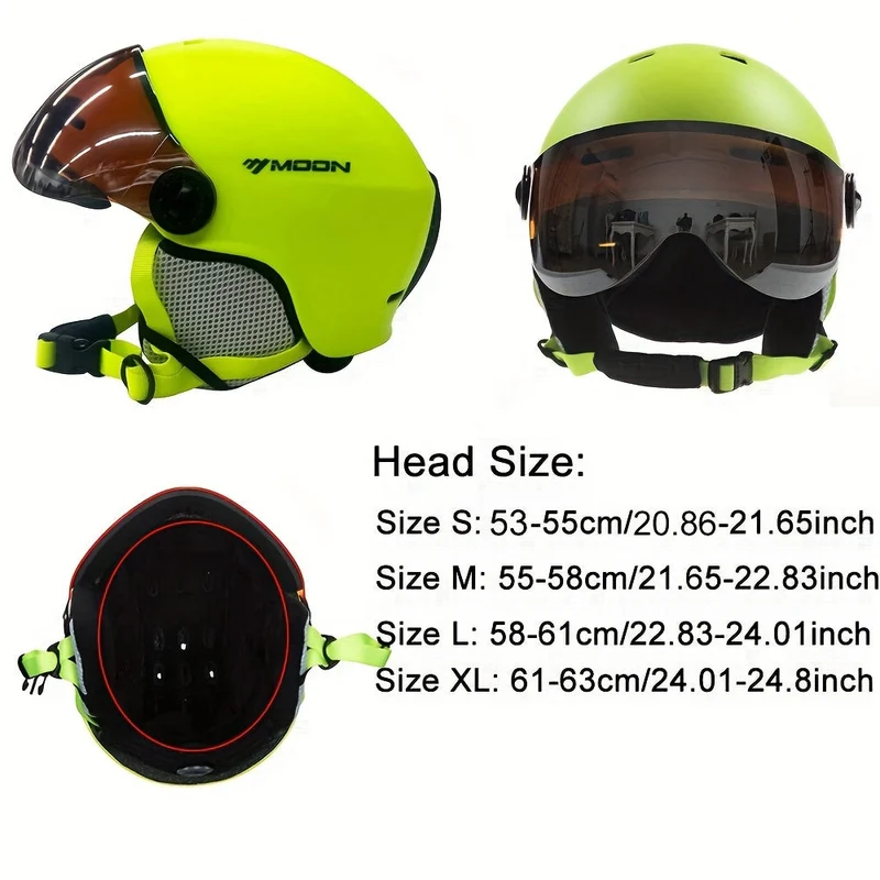 Skihelm – Verstelbaar met Afneembare Vizier & Ademend Design