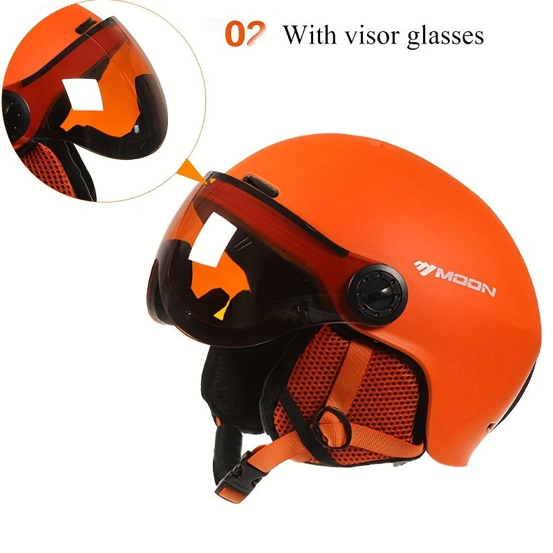 Skihelm – Verstelbaar met Afneembare Vizier & Ademend Design