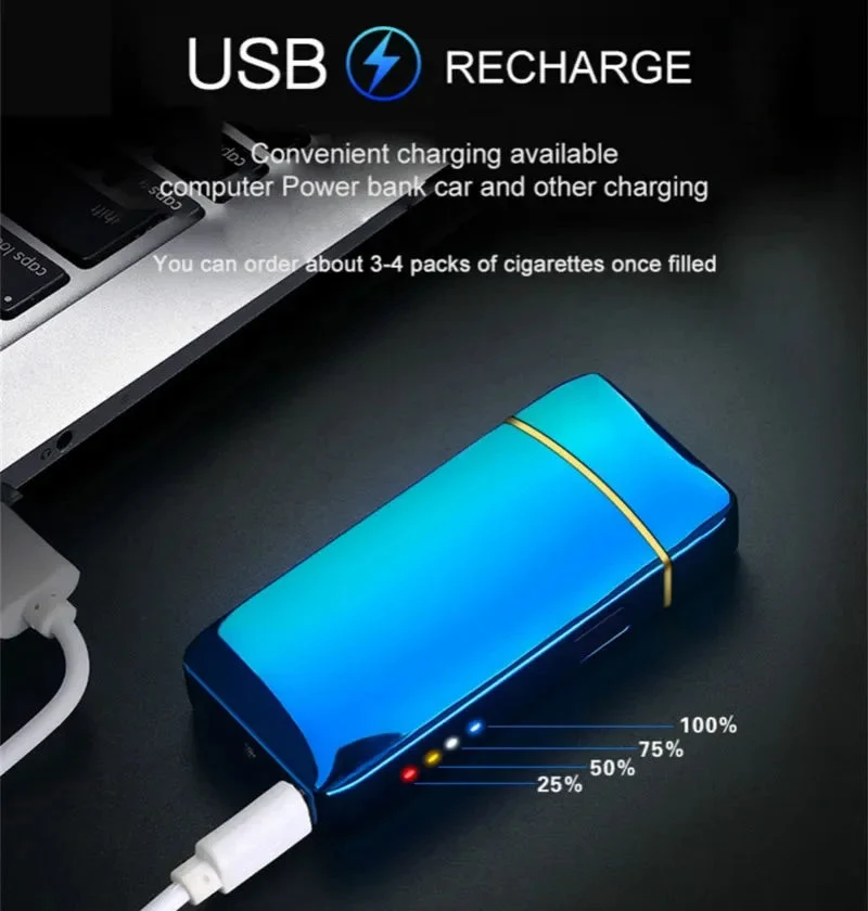 Elektrische Plasma Aansteker – USB Oplaadbaar & Winddicht Design