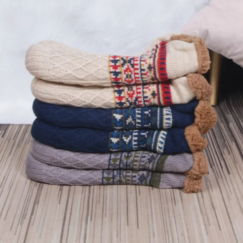 Chaussettes de Sol Chaudes Unisexe – Confort Douillet Antidérapant