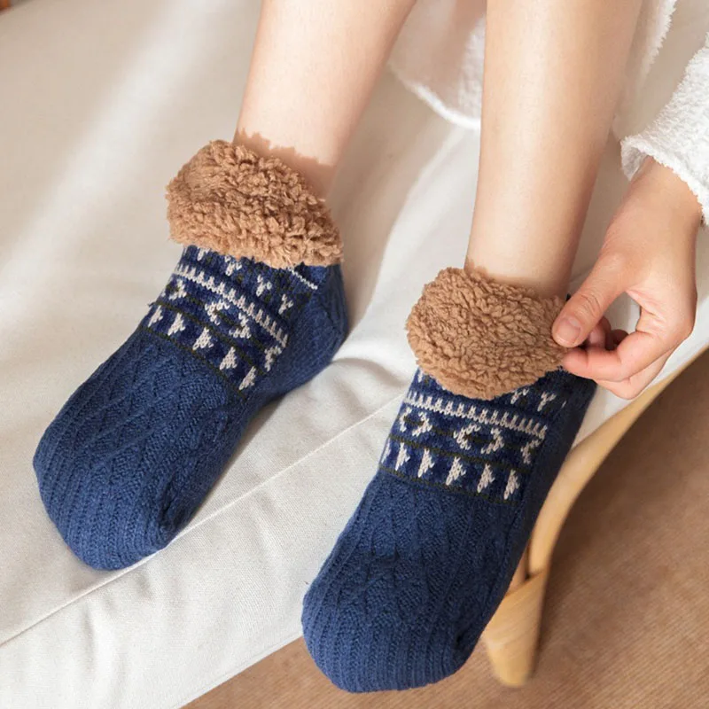 Chaussettes de Sol Chaudes Unisexe – Confort Douillet Antidérapant