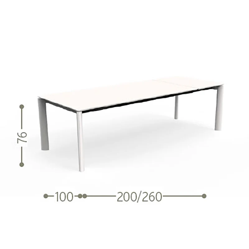 Tavolo allungabile Milo Bianco 200/260x100cm Talenti