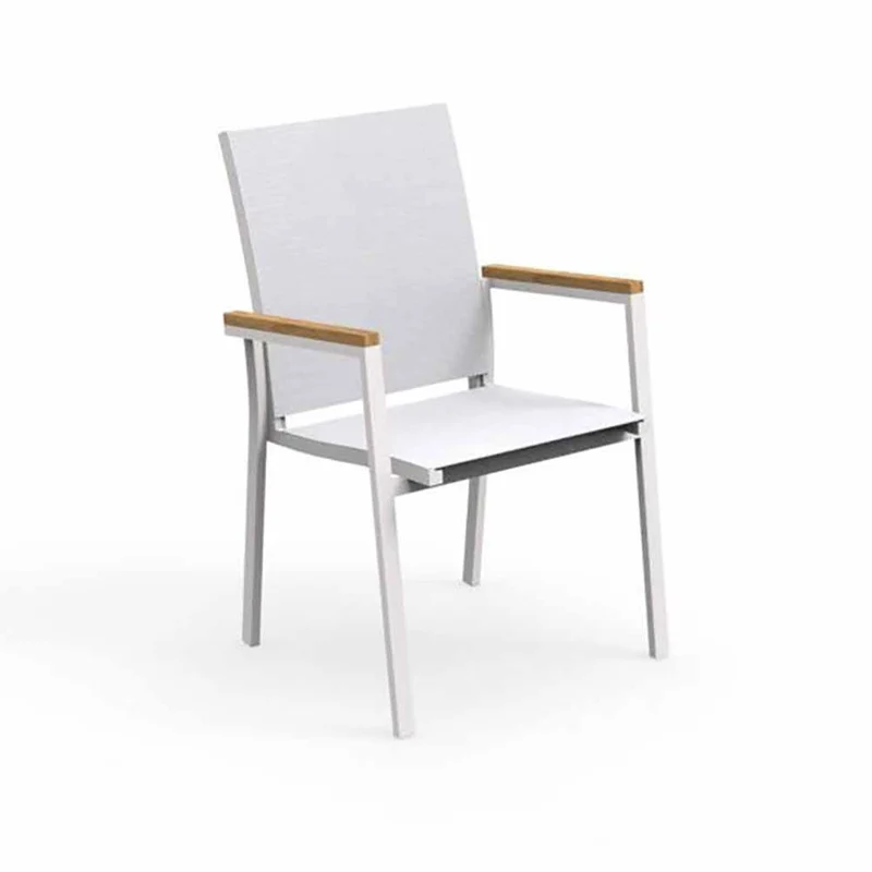 Sedia con braccioli Timber Bianca Talenti