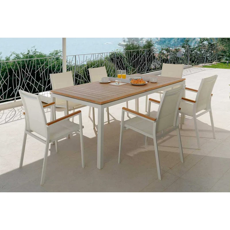 Sedia con braccioli Timber Bianca Talenti