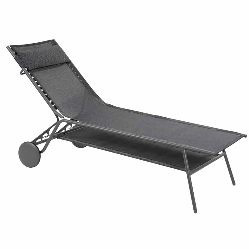 Lettino Lafuma Miami II Alto Duo Obsidian Titane LFM5172.9718