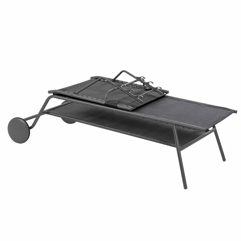 Lettino Lafuma Miami II Alto Duo Obsidian Titane LFM5172.9718