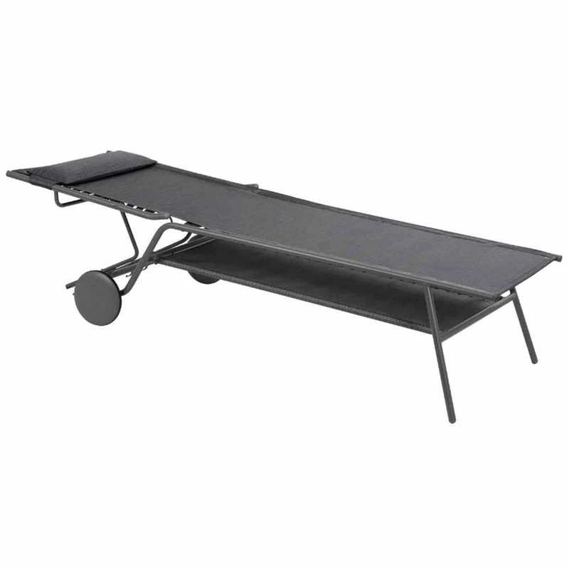 Lettino Lafuma Miami II Alto Duo Obsidian Titane LFM5172.9718