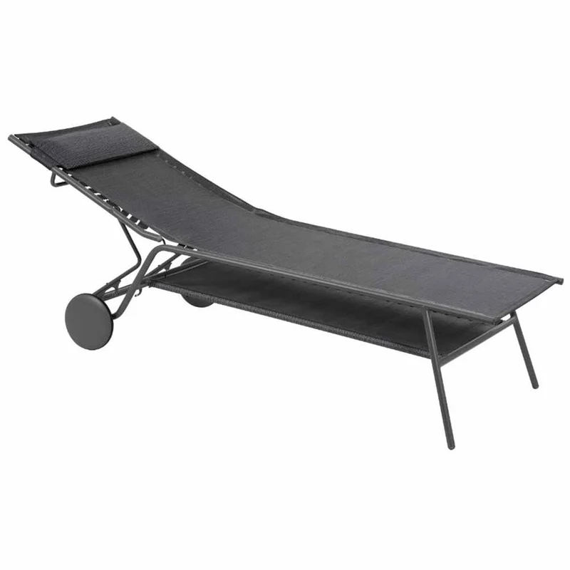 Lettino Lafuma Miami II Alto Duo Obsidian Titane LFM5172.9718