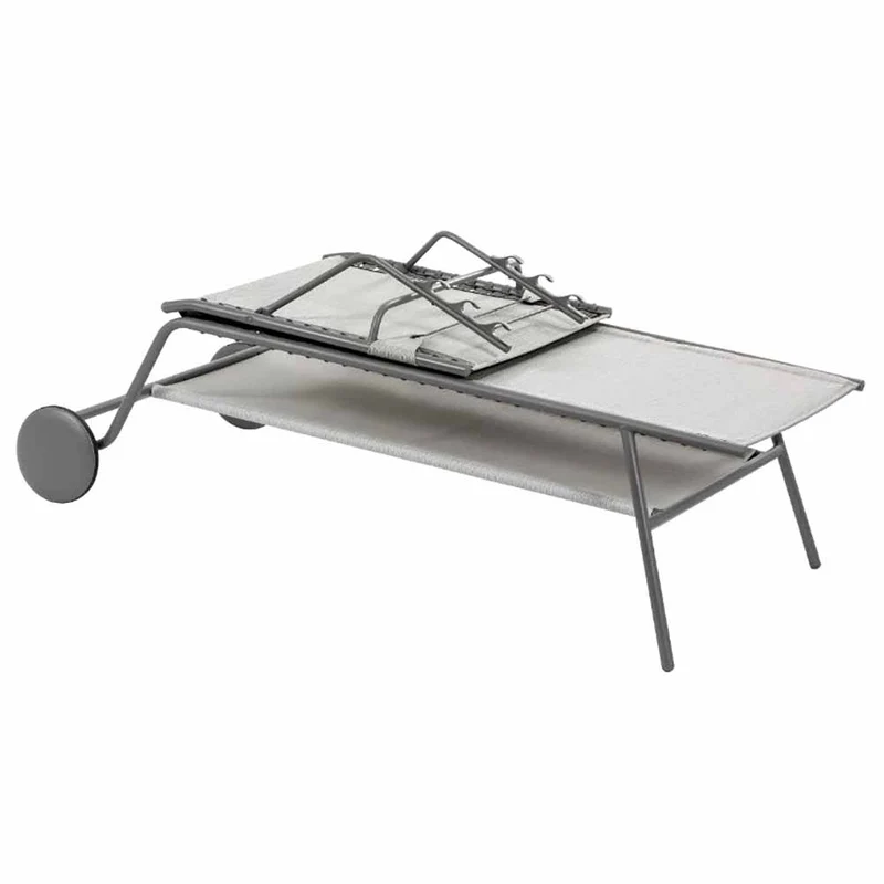 Lettino Lafuma Miami II Alto Duo Galet Titane LFM5172.9714
