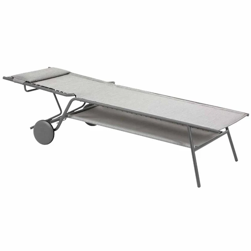 Lettino Lafuma Miami II Alto Duo Galet Titane LFM5172.9714