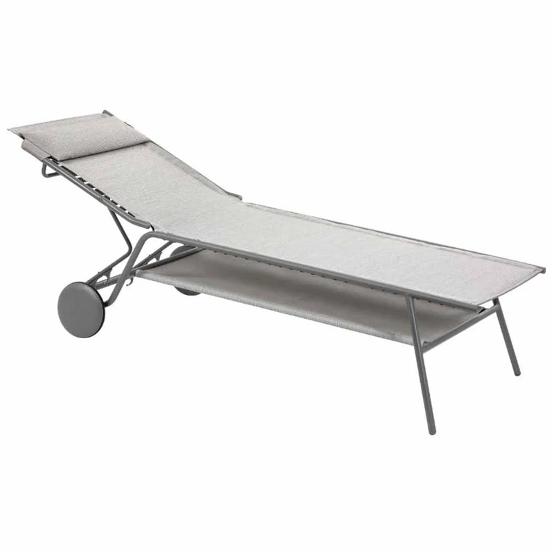 Lettino Lafuma Miami II Alto Duo Galet Titane LFM5172.9714