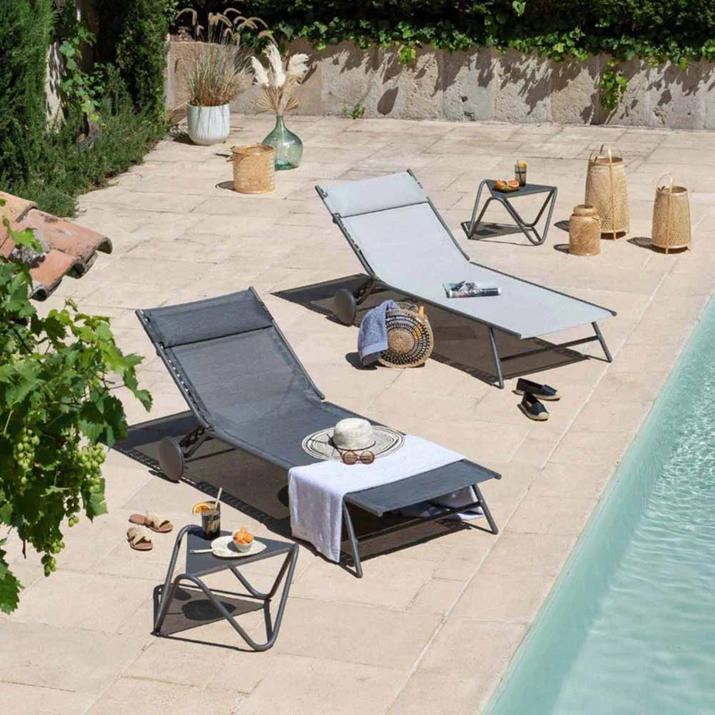 Lettino Lafuma Miami II Obsidian Titane LFM5171.9718
