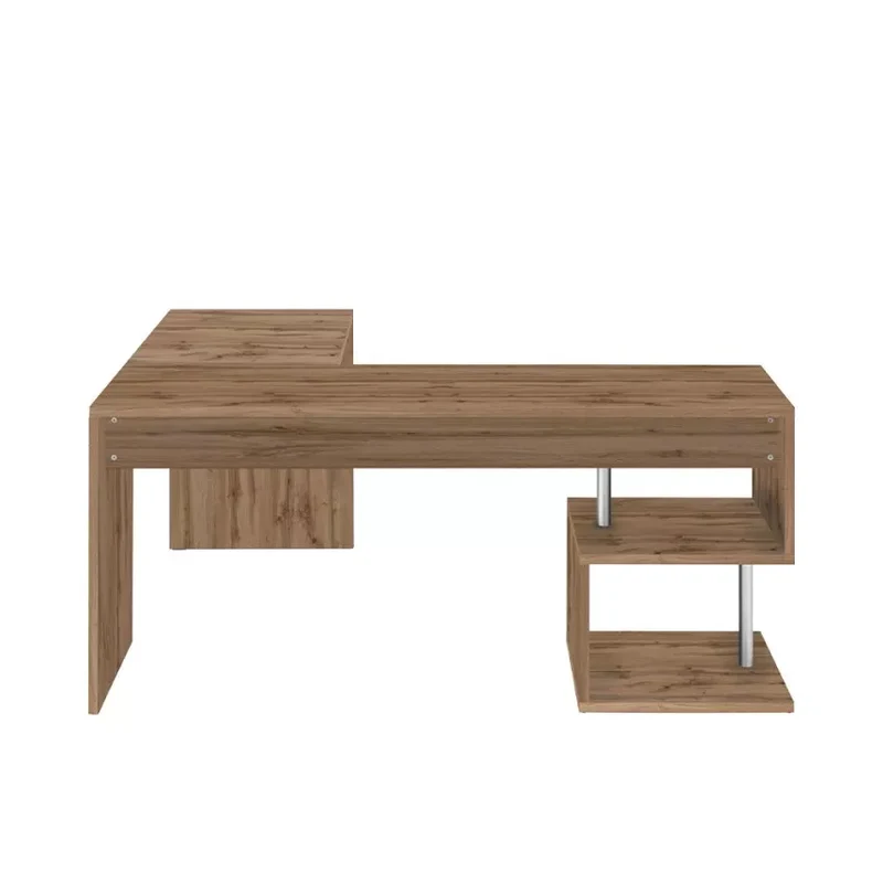 Scrivania Angolare Wotan WD - Rovere, Ampia e Funzionale, Made in Italy