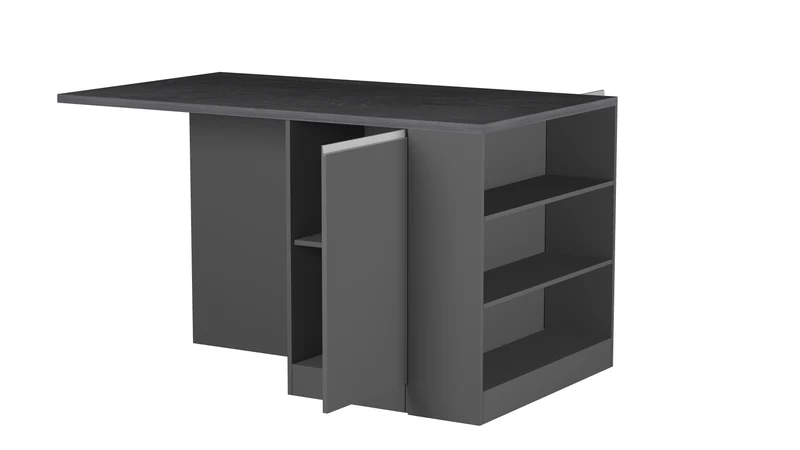Isola Cucina SOLE 2 Ante – Antracite/Report, 160x90x90 cm, 3 Posti, Made in Italy