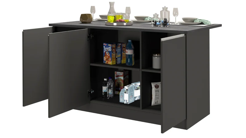 Isola Cucina SOLE 3 Ante – Antracite/Report, 155x90x90 cm, Made in Italy