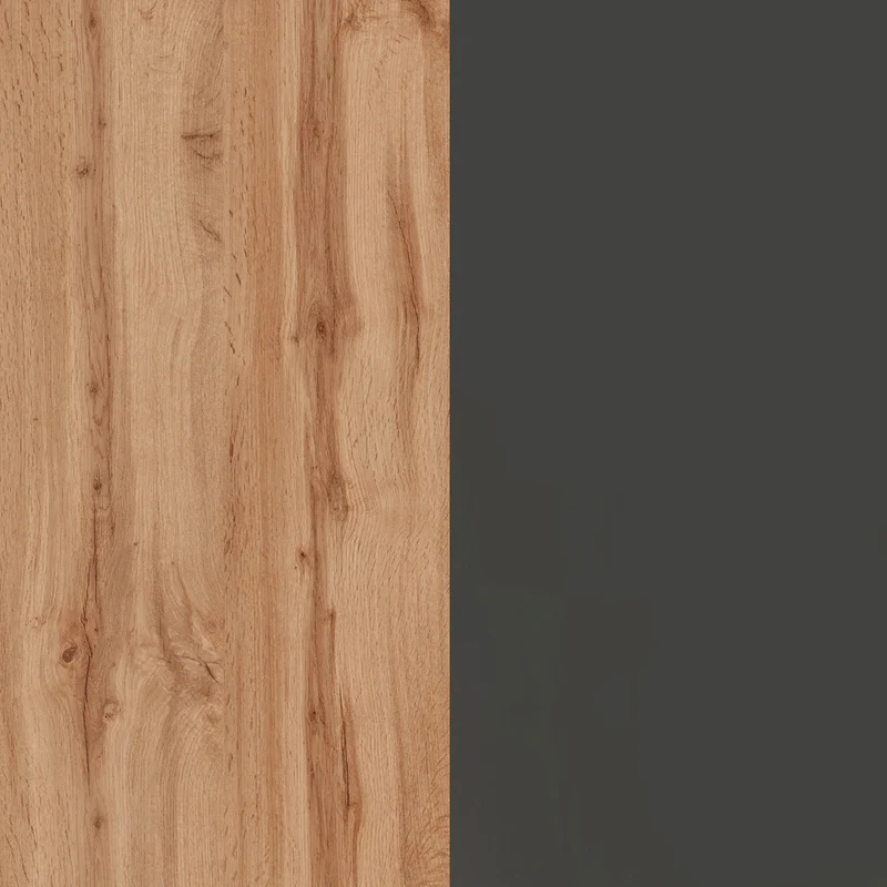 Isola Cucina SOLE 3 Ante – Antracite/Rovere Wotan, 155x90x90 cm, Made in Italy