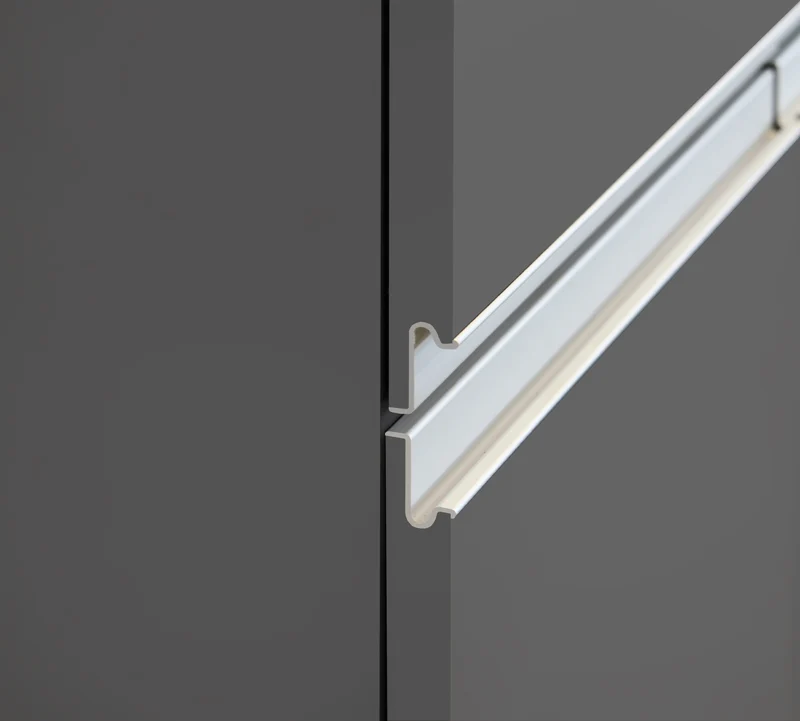 Colonna Porta Frigo SOLE - Antracite e Rovere Wotan, Design Moderno