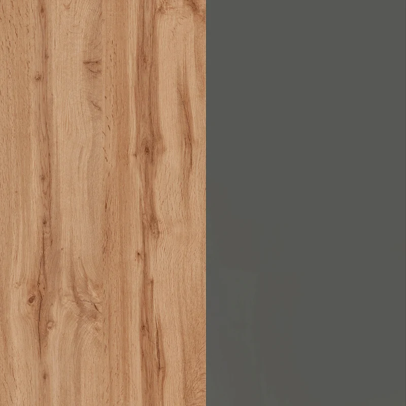Colonna Porta Frigo SOLE - Antracite e Rovere Wotan, Design Moderno