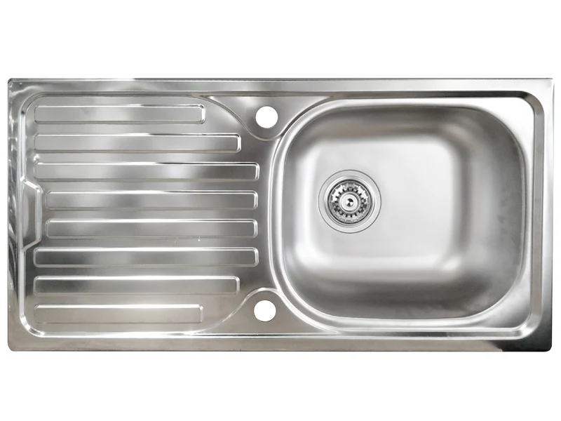 Cucina Lineare SOLE 256 cm - Bianco Lucido e Rovere, Design Moderno