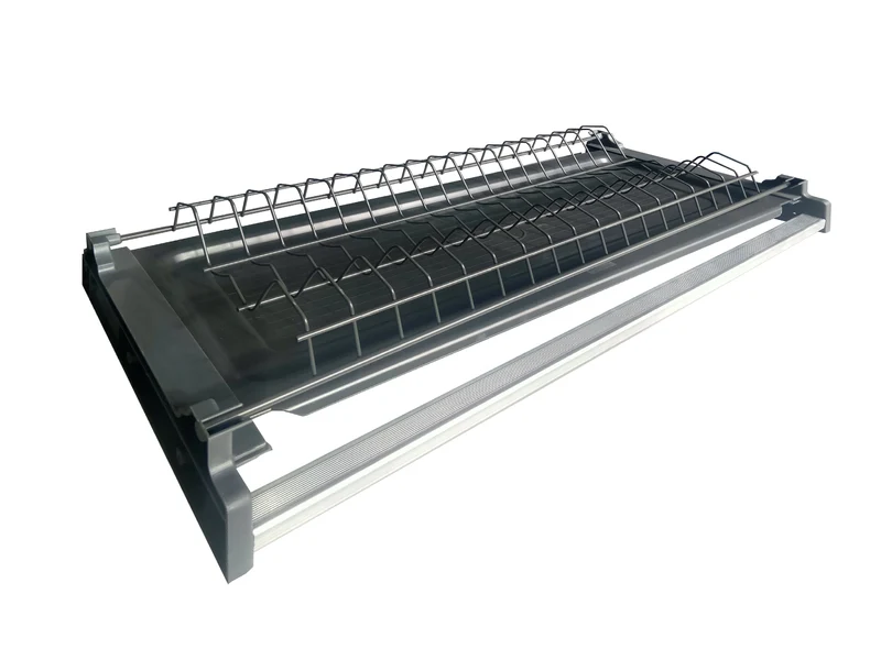 Cucina Lineare Moderna SOLE 256 cm – Antracite/Rovere, Soft Close, Made in Italy