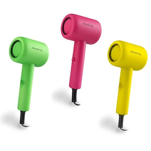 Asciugacapelli Mini Rivestito Gomma 1000W Verde