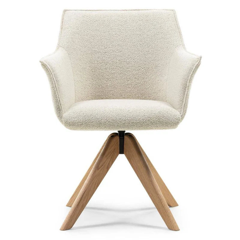 Sedia Girevole MANER, Crema, Quercia