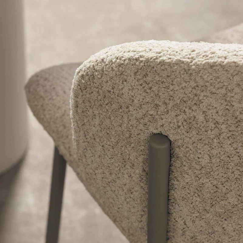 Sedia Imbottita SUKRA, Beige, Boucle