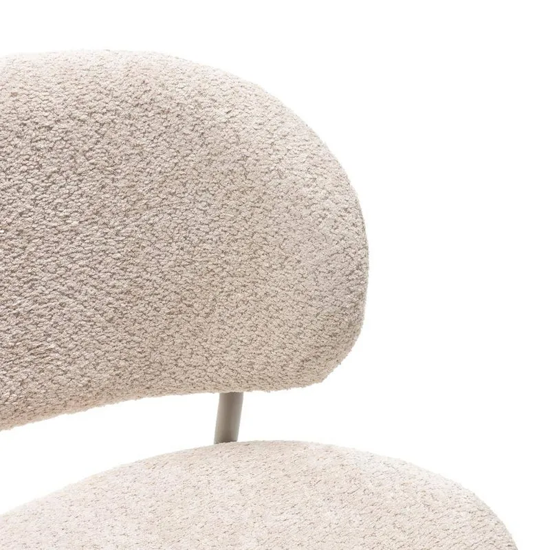 Sedia Imbottita SUKRA, Beige, Boucle