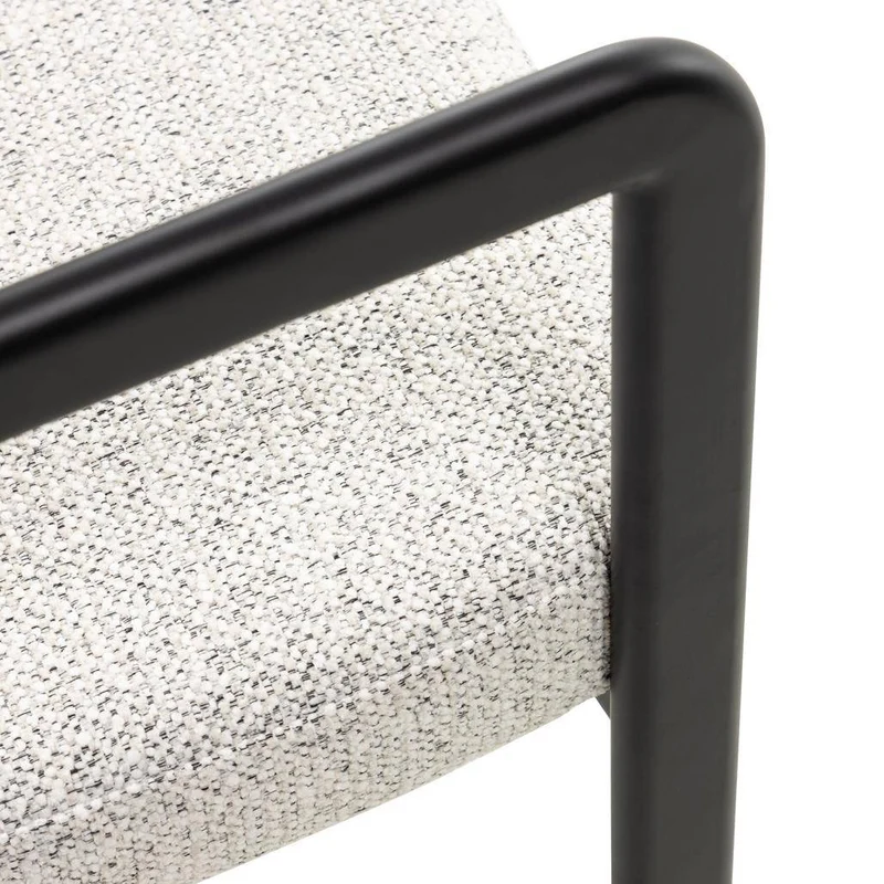 Sedia Imbottita FLAIRE, Grigio Beige e Nero